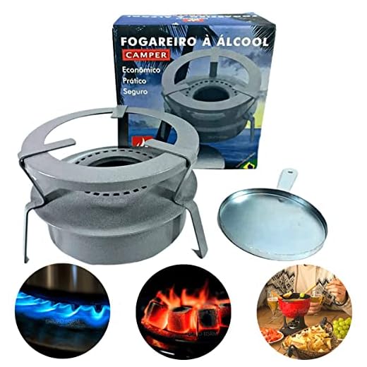 Espiriteira Camping Fogão Álcool Portátil Fogareiro A 1 Boca Pesca Portatil Alcool Acendedor Carvão Pequeno Acampamento Mini Pescaria