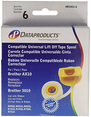 DATAPRODUCTS #R1421-6 Kompatible Universal-Abziehbandspule für Brother AX-10, ersetzt R0500, R0510, R0520, R1420, R1430, R7300, R7310