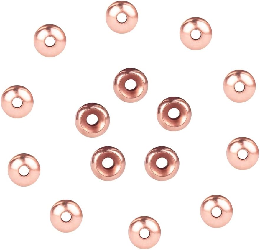 100pcs Tungsten Cyclops Beads for Fly Tying, Sink Deeper and Faster, 5 Colors/13 Sizes, Countersunk, Fly Tying Beads, Head Fly Tying Materials