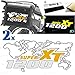 2 pegatinas compatibles con maletas laterales para XT 1200 Z Super Tenere para maletas originales y Touratech All y Givi Trekker Outback (blanco-amarillo)