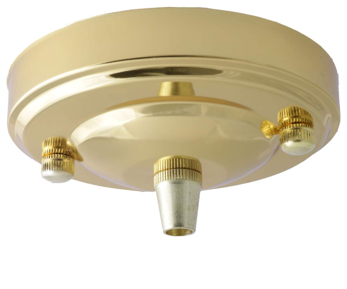 Art Deco Emporium Brass Vintage Period Styled Complete Metal Ceiling Rose With Metal Cord Grip (Fully Earthed) In Finish