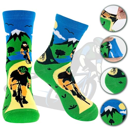 WAMIOKAGRO Fahrrad Geschenke für Männer Frauen, Fahrrad Zubehör, Lustige Socken, Männergeschenke Weihnachtsgeschenke für Männer Frauen Teenager Jungen Mädchen Kinder zu Geburtstag Weihnachten