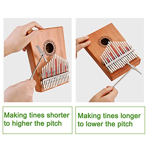 Kalimba 17 Schlüssel, Nabance Daumenklavier Kalimba Professionelles Finger Daumen Piano Karimba Instrument mit Tragetasche Stimmhammer Studienanleitung für Kinder Anfänger