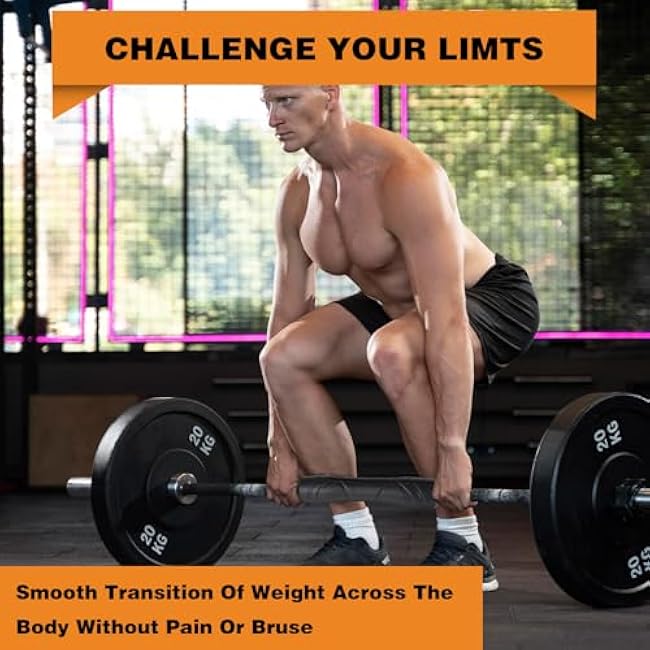 Rubber Barbell Pad, Squat Pad, Hip Thrust Pads, Neck Shoulder Protective Pads For Lunges, Squats And Hip Thrust Fit Standard Bar (Black)