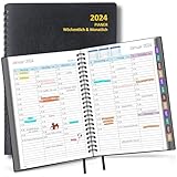 【ANYUKE 2024 Planer】Der Terminkalender Januar-Dezember 2024 bietet Jahres-, Monats-, Wochen- und Tagesansichten für Ihre Vorausplanung. Egal, ob Sie tägliche Termine eintragen oder Ihr tägliches Leben organisieren, dieser Planer 2024 ist eine gute Wahl