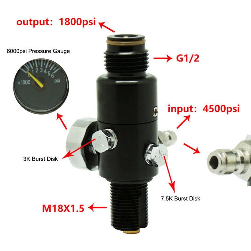 Régulateur de réservoir Guerrilla Air Paintball 4500 PSI NON TESTÉ Régulateur de réservoir Guerrilla Air Paintball 4500 PSI NON TESTÉ