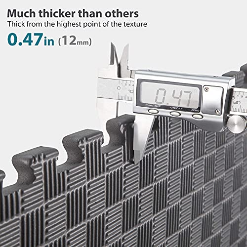 Gym Flooring Puzzle Exercise Mats: Sportneer 1/2" Thick 12" X 12" Interlocking Floor Mats Eva Foam Exercise Tiles For Home Gym Fitness Equipments With Border Waterproof Workout Anti-Slip Mat 12 Sqft #TOP3