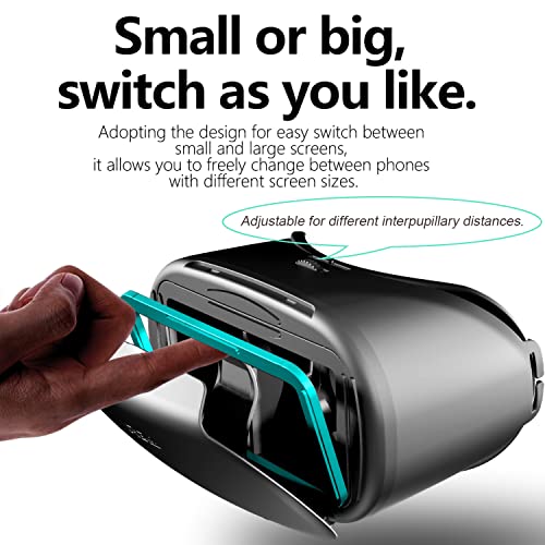 VR Brille Virtual Reality Headset VR Brille Kompatibel mit iPhone & Android Phone 3D VR Gear für 3D Filme & Handy Spiele BD-Objektiv Einstellbare Pupille & Objektiventfernung - Image 5