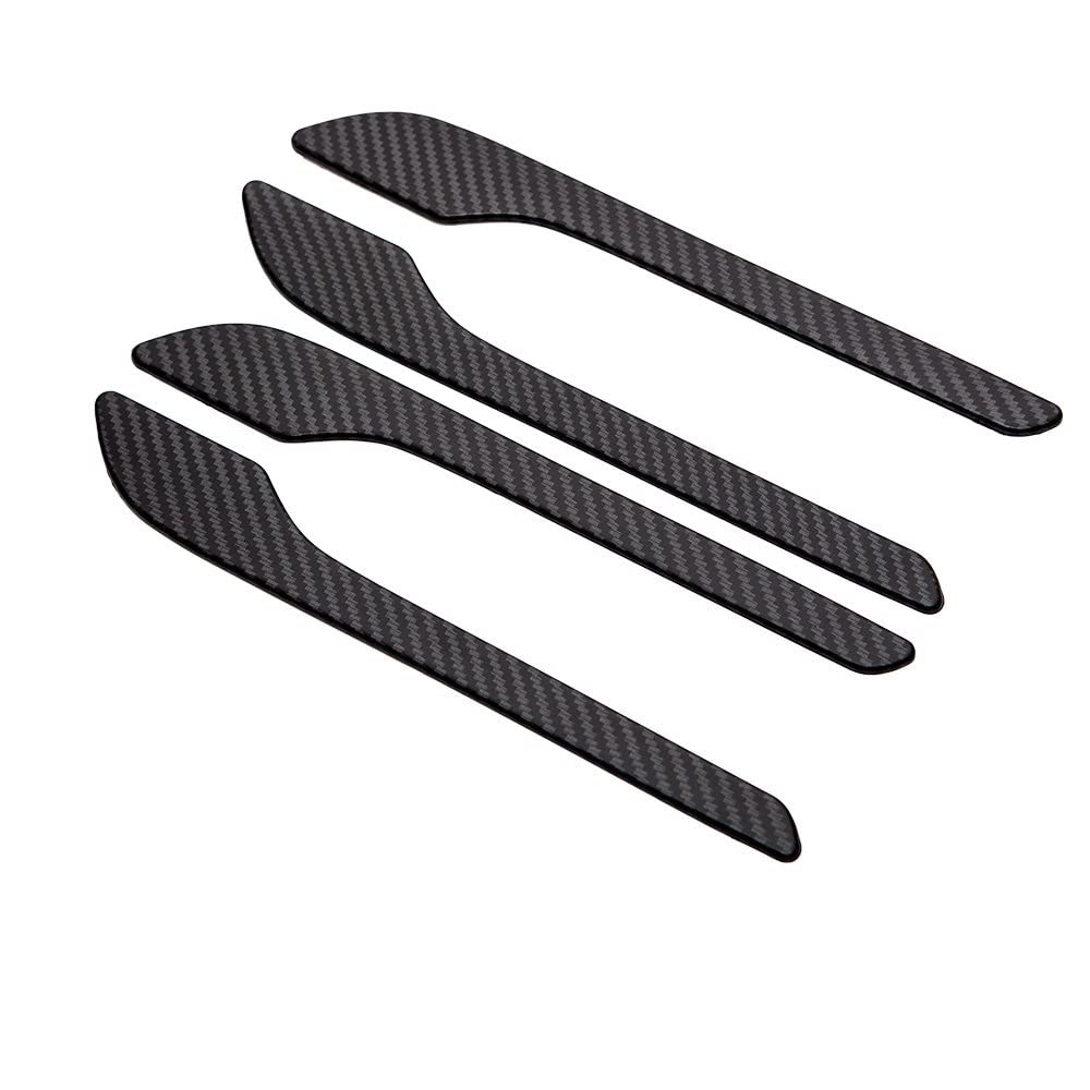 Rinkteea One Color Exterior Car Door Handle For Model 3 2021 Y Accessories Door Cover Paste Carbon Fiber Abs 4Pcs/Set Car Handle(Matte Carbon-Abs)