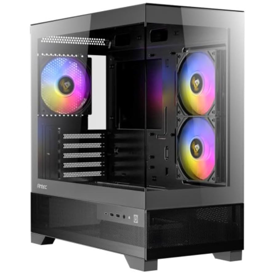 Antec CX500M RGB Black Gaming Micro ATX Case, T/G Side Panel, NO SPU | Cases | Computers