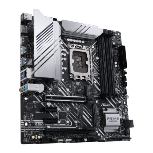 PRIME Z690M-PLUS D4 Scheda Madre mATX, Intel Z690, LGA1700, DDR4, PCI 5.0, Intel 1Gb Ethernet, Realtek 7.1 Surround, 3xM.2, 4xSATA 6GB/s, 1xUSB 3.2 Gen 2x2, Armoury Crate, Aura Sync RGB, Nero - Scheda madre - Immagine 3