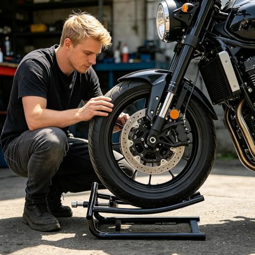 Élévateur de roue de moto pour réparer facilement sans béquille centrale - 2