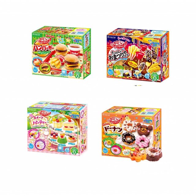 ТоуAE - 4pcs Popin Cook Happy cake donut hamburger ice cream DIY handmade Тоу Kitchen Pretend Тоуs (Red)