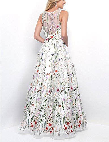 Women's Embroidered Prom Dress Formal Evening Gown V241