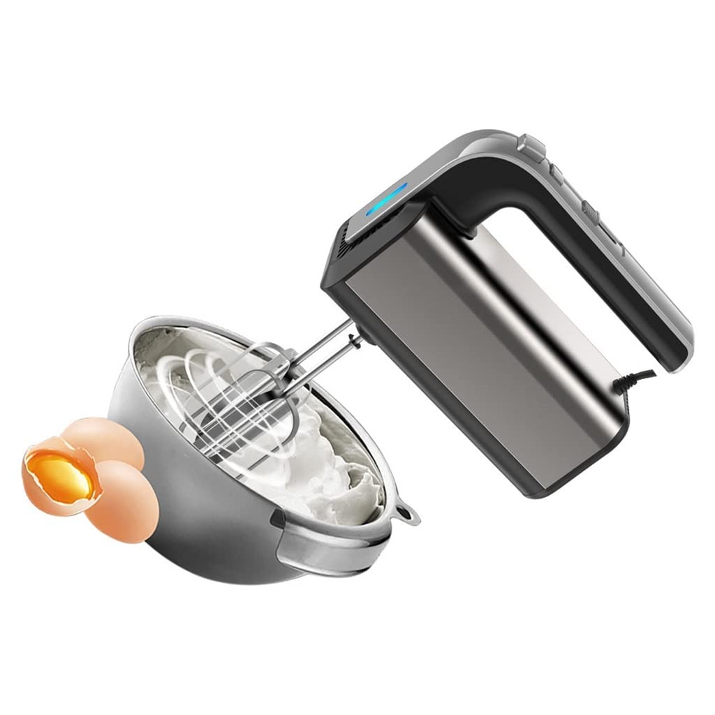 High Electric Hand Mixer 5-Speed 500W Stainless Steel Spiral Kneader Kitchen Food Dough Blender