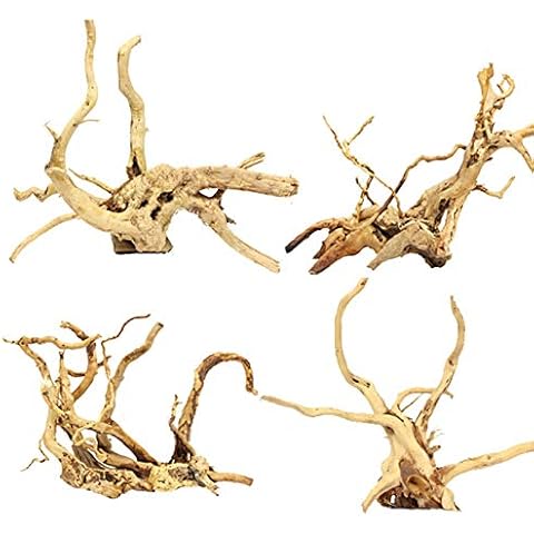 Tfwadmx Aquarium Driftwood Natural Wood Reptile Branch Fish Tank Tree Plant Stump Ornament Decor 4 PCS Cover