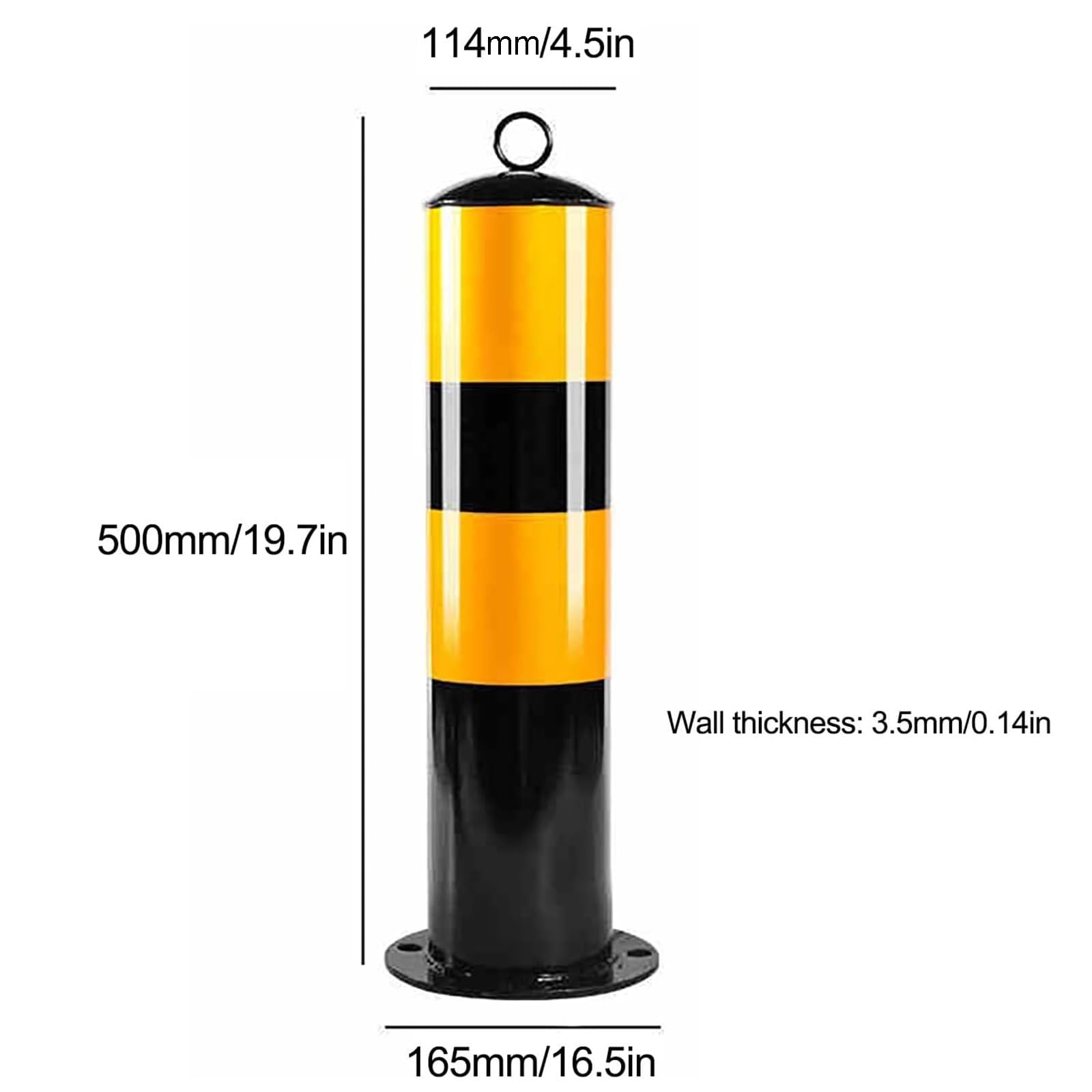 Barreras de Seguridad, Poste de Seguridad, Columna tráfico, Barrera for estacionamiento, Carretera, barandilla Alta Visibilidad, 19,7 Pulgadas Alto(2pcs)