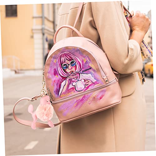 LALADEFIEE Plüsch Schlüsselanhänger Hundeform Taschenanhänger Welpenmotiv Langlebiges Material Süßer Hundeball Schlüsselring für Rucksack und Tasche