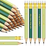 50 lápices de boda para despedida de soltera, escuela (verde claro/oscuro)