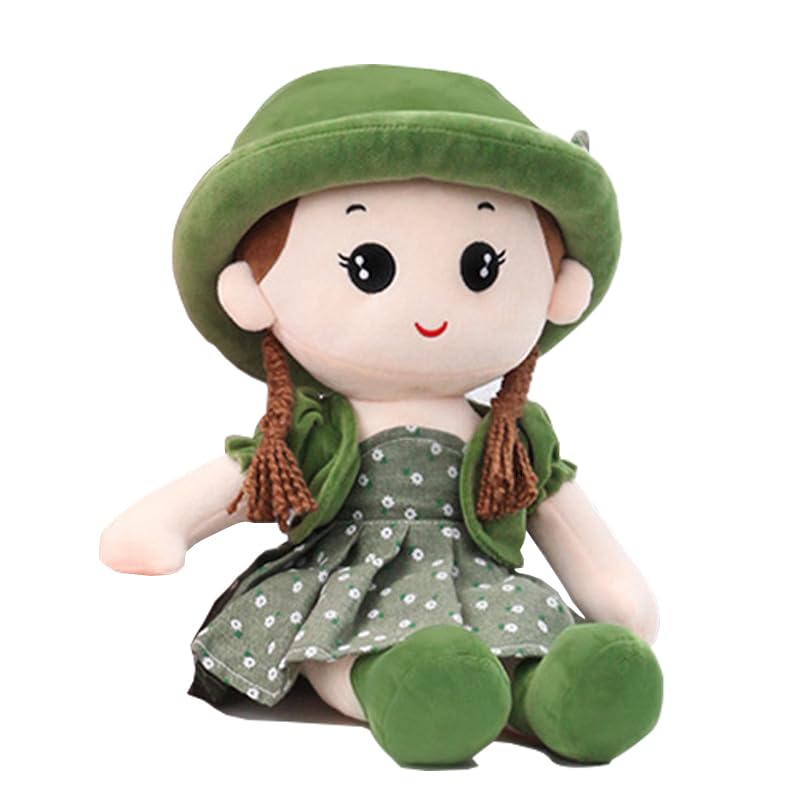 HERUAI Soft Cuddly Princess Rag Doll Plush Toy for Baby Girls - Cute Cartoon With Removable Hat Decoration - Best Birthday Gift 35CM