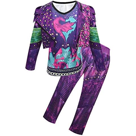 Thombase Disfraz Descendientes 3 Mal Isle of The Lost Halloween Cosplay para niños y adultos Cover