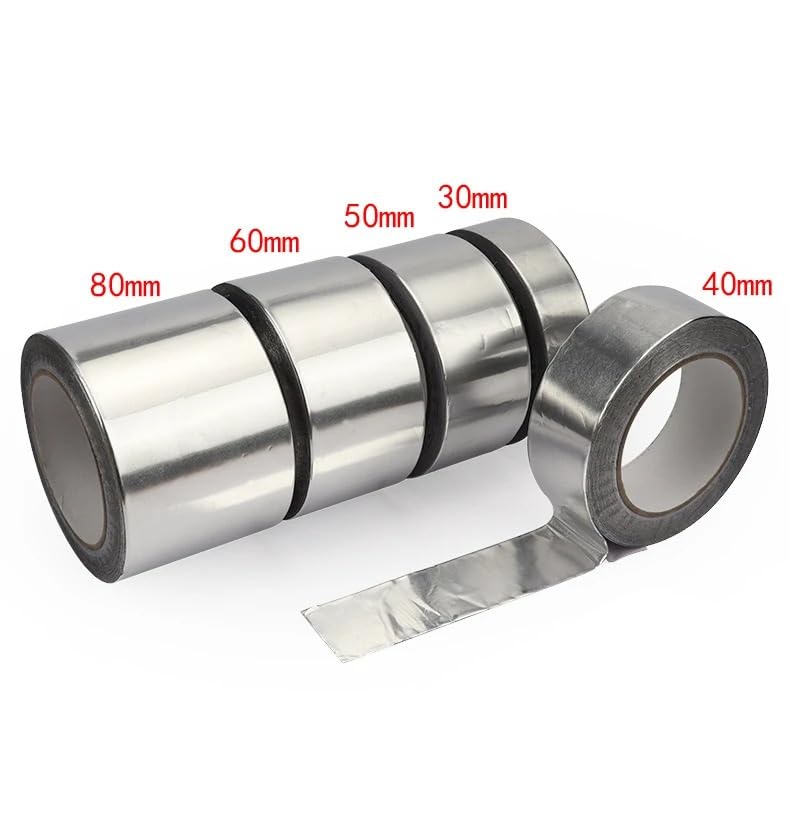Cinta De Papel Aluminio Alta Temperatura, 10m, Resistente Al Calor for Sellado Tubos Escape, Aislamiento Cocina(40mm)