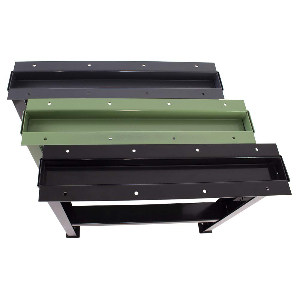 Estructura de banco de trabajo de acero WBG650 7001000 de altura regulable mesa de trabajo taller base de banco de trabajo soporte de metal pie de acero (1 unidad) color gris antracita brillante