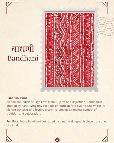 Image of VASTRAMAY Men's Bandhani Rayon Kurta
