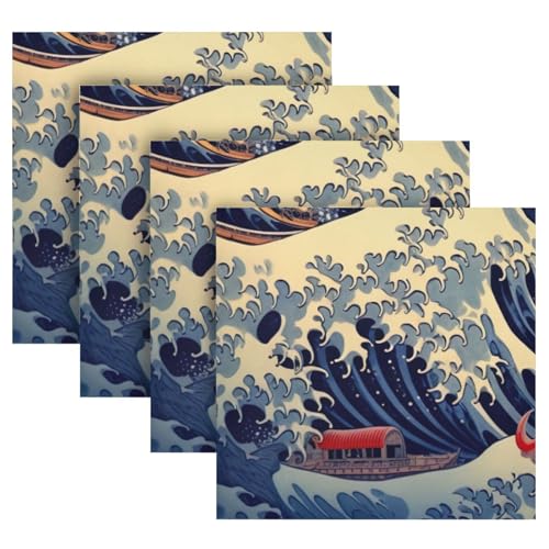Servilletas de Tela Sea Wave Set x6 miniatura 5