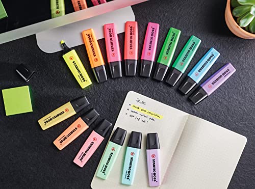 Image of STABILO BOSS Original Pastel Highlighter, Cherry Blossom Pink,5mm,70 /150 (Pack of 4)