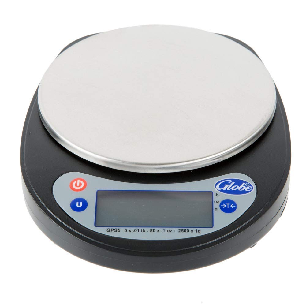 Digital Compact Portion Control Scale by GLOBE – Stainless Steel, Black, Model GPS5