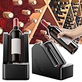 twostronking Enfriador De Vino Eléctrico para Botellas, con Panel De Control LED Y Congelador De 96 Mm, Temperatura Ajustable De 1 a 20 °C, Diseño Semicerrado, Apto para Vino, Champán Y Espumosos.
