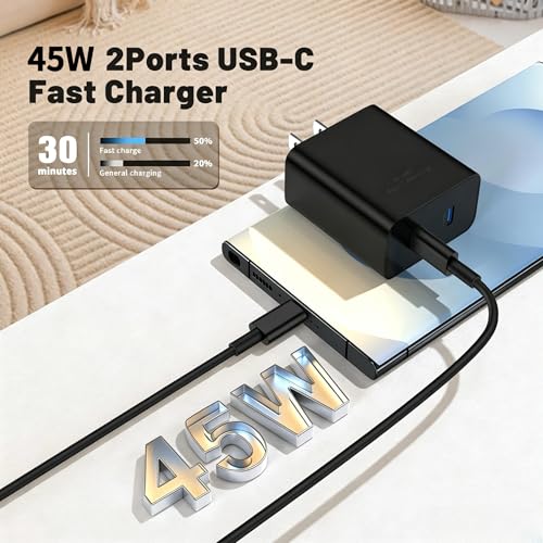 COONCXEN 45W Dual-Port USB-C Charger w/ 2x 10' Cables - 8.99 w/ Code + 50% Off Code 728SSOKN - image 3
