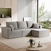 Homall Sectional Couches for Living Room, Modern Boneless Couch with Deep Seat, Upholstered Cloud Sofa, No Assembly Required (Grey, L Shaped Sofa)