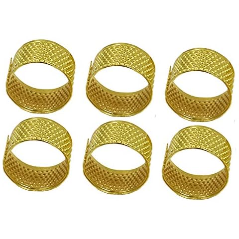 LiXiongBao Generic DIY Crafts Thickened Copper Sewing Thimbles Needle Safety Tools Tailor Finger Protector (Gold) Cover