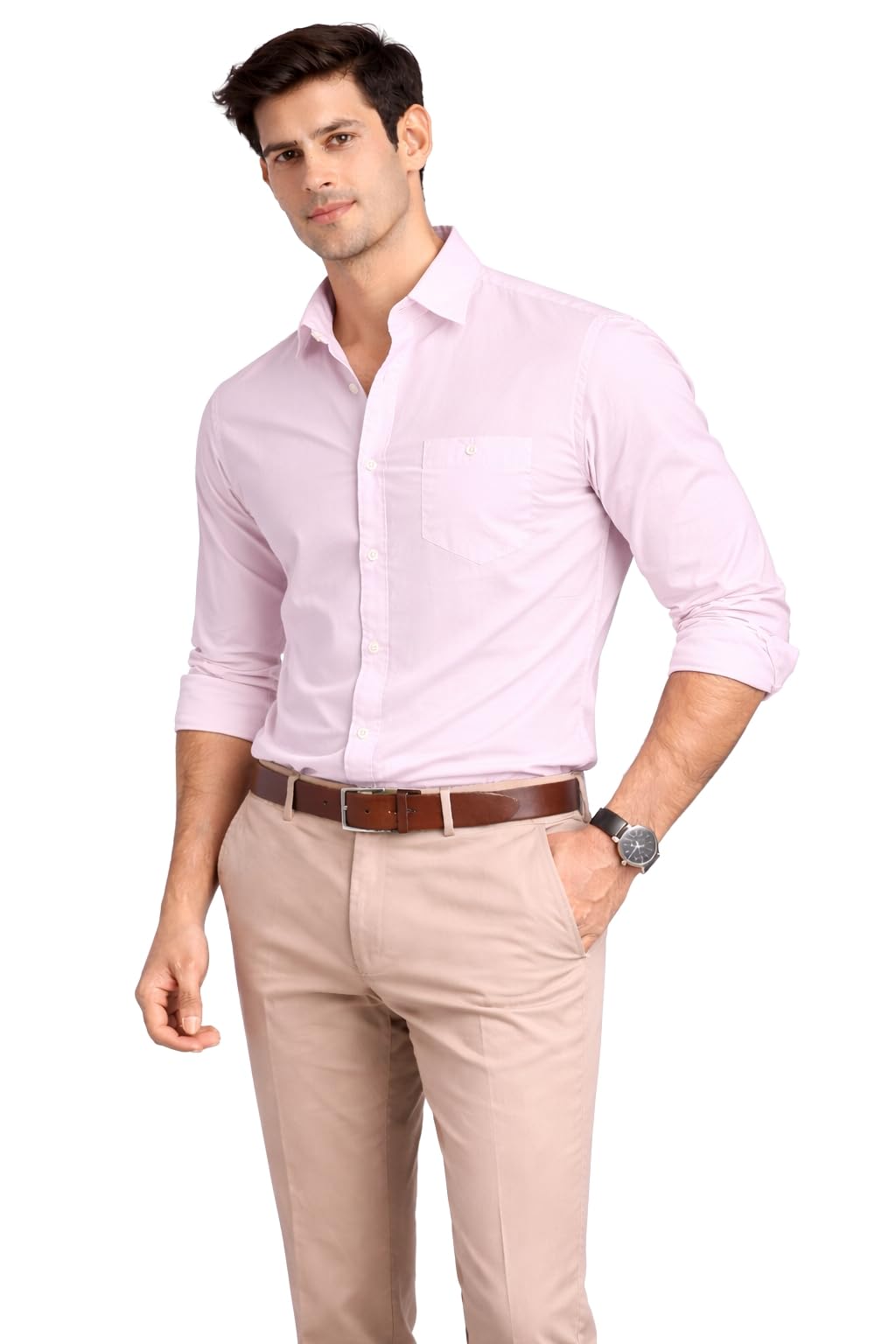 Men's Classic Business Dress Shirt, Long Sleeve, Professional Wear, Button-Down Collar-picture-24