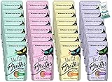 (2 Boxes) Tiki Cat Savory Broth, Grain Free Lickable Wet Food Treat, Add Moisture & Boost Flavor, 24 Pouches with 10ct pet Wipes