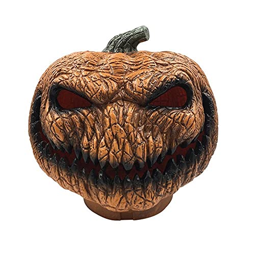 AKYKE Halloween LED Light Up Pumpkin, Horror Pumpkin Light Lanterna di Zucca Spaventosa per La Decorazione di Oggetti di Scena Horror per Feste in Cortile All'aperto (Yellow)