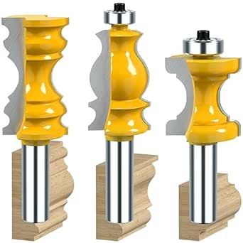 Yonico Router Bits Rail Y Stile Stacked Roundover 1/2 Pulgad