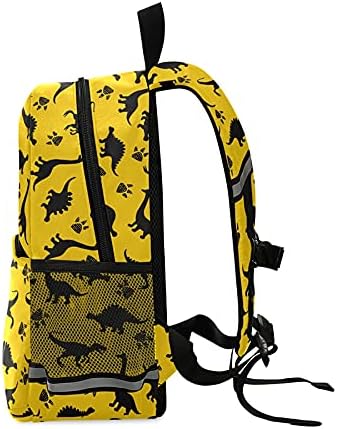 Yellow Dinosaur Kids Backpack, Toddlers Small Backpack School Bag Meal Travel Bags for Boys