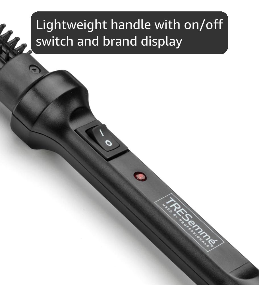 TRESemme Slim Ceramic Hot Brush, easy styling for short hair, lightweight, multi-voltage for travel, 19mm barrel for adding hair volume, shape, and root lift