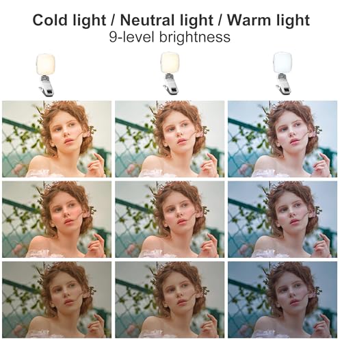 Boleise SF003 49 Led Selfie Light,Video Light,Phone Light Clip,200Mah,Adjusted 3 Light Modes,Portable Camera Light Panel 0-360° Color thumb #2