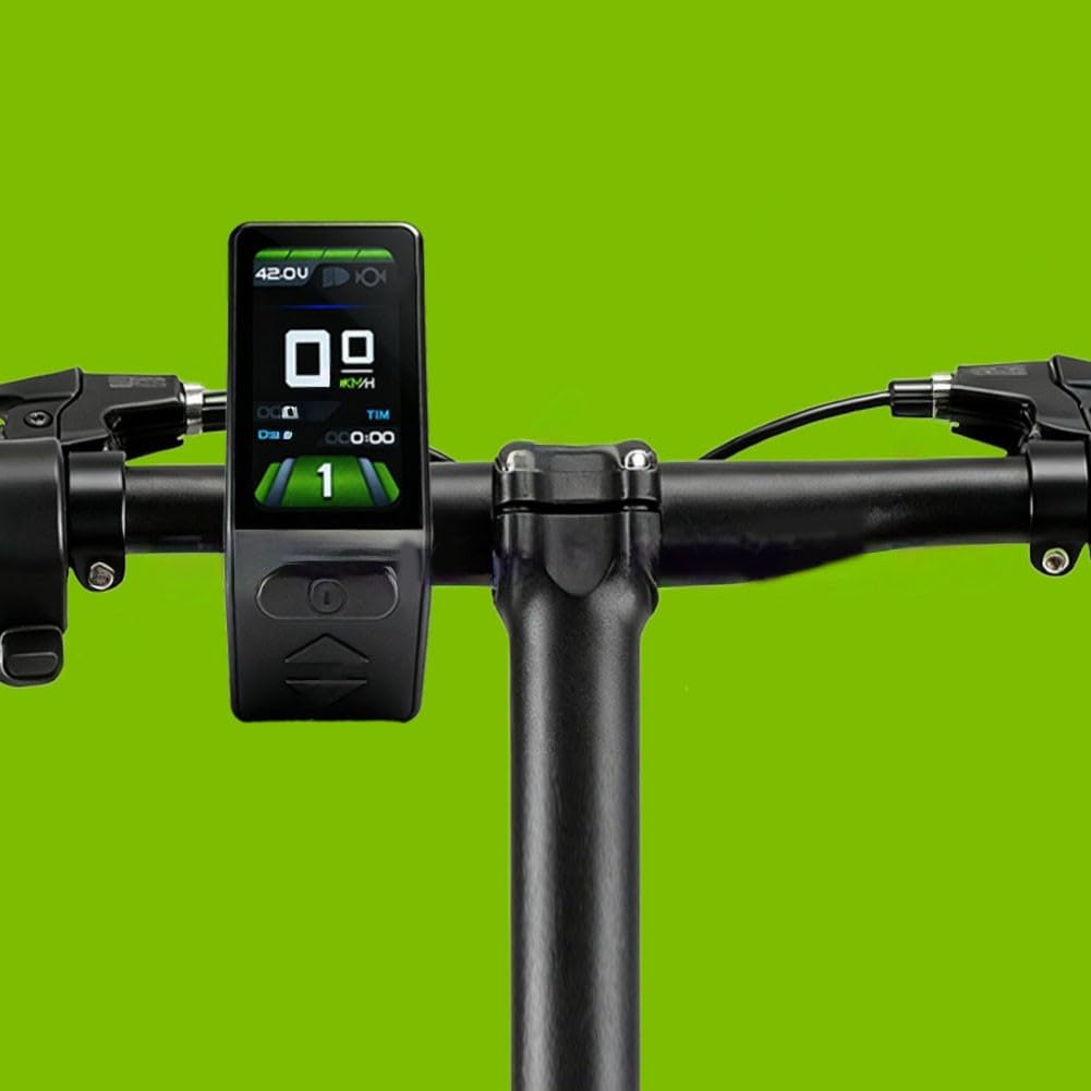 KT TF04 - Pantalla LCD, pantalla TFT a color 24V-48V para bicicleta de montaña eléctrica, enchufe SM5 blanco, cable de 1,8 m, negro