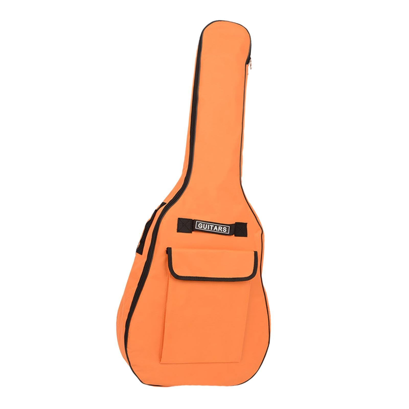 Torba na gitarę Oxford, tkanina elektryczna, osłona przeciwpyłowa na struny, notebooka, kapodon, beżowy, 106 x 42 x 13 cm, Zestaw 2 (pomarańczowy, 106 x 42 x 13 cm), 106x42x13cm, jako opis