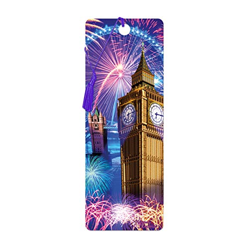 3D LiveLife Marque-page - London Eye & Big Ben de Deluxebase. Marque page Londres avec illustrations 3D lenticulaires sous licence de l'artiste renommé...