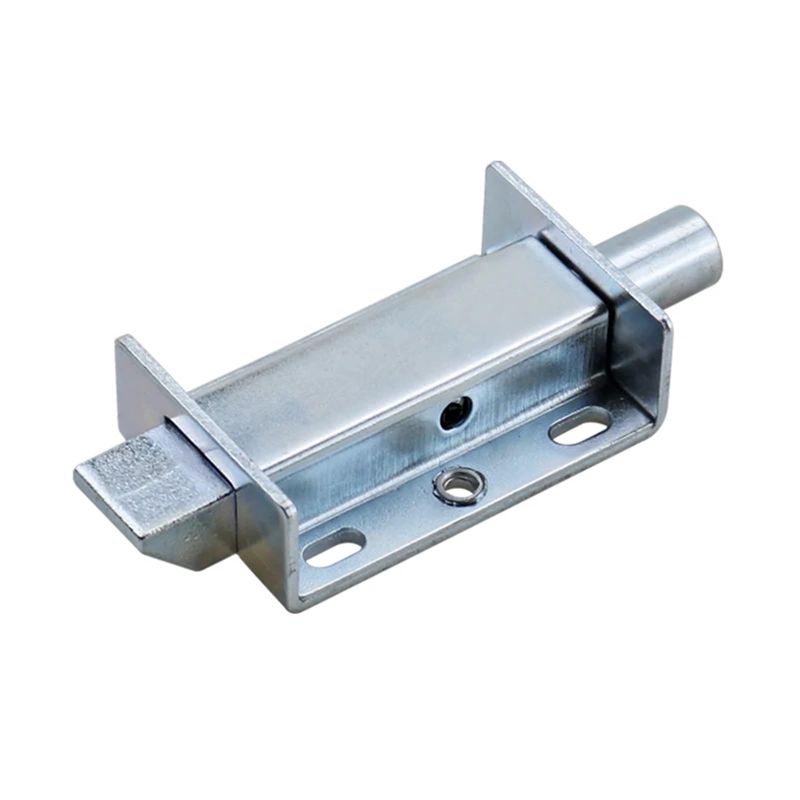 LYEUXHJPX 4-Inch Spring Press Push Pull Telescopic Latch Door Hinge Impact Type Lock 1Pcs(Zinc Blue reverse)