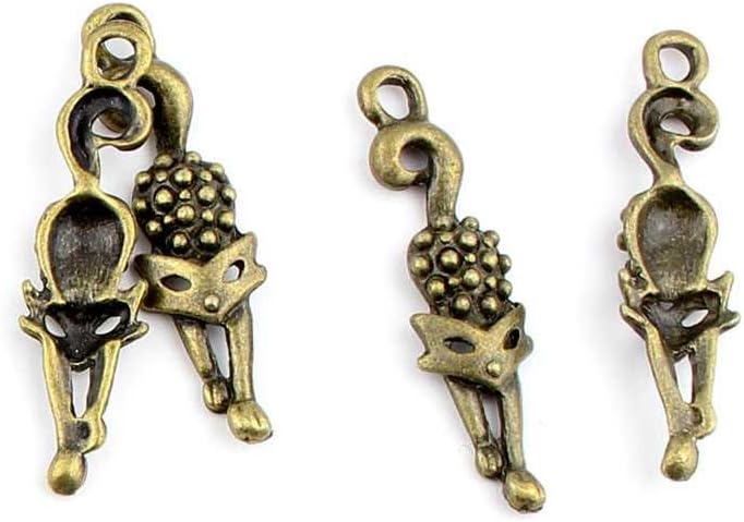 Jewelry Making Findings Antique Bronze Charms FL3232 Fox Craft Lots Repair Supplies
