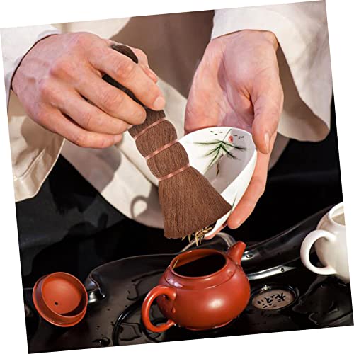 Image of Multipurpose Tea Tray Brush 6.88In Lightweight Kitchen Cleaning Brush with Hanging Hole Ergonomic Palm Handle for Dishwashing Tableware and Cups