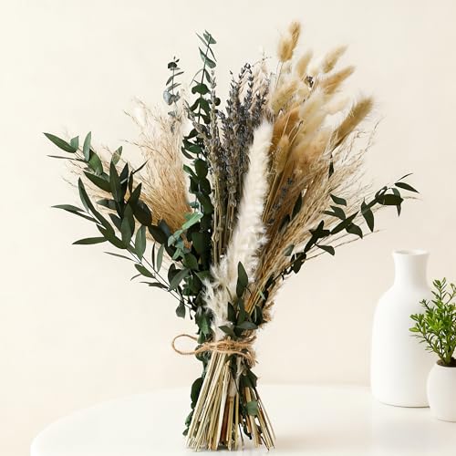 Ramo Natural de Hierba Pampas Verde Seco para Decoración miniatura 1