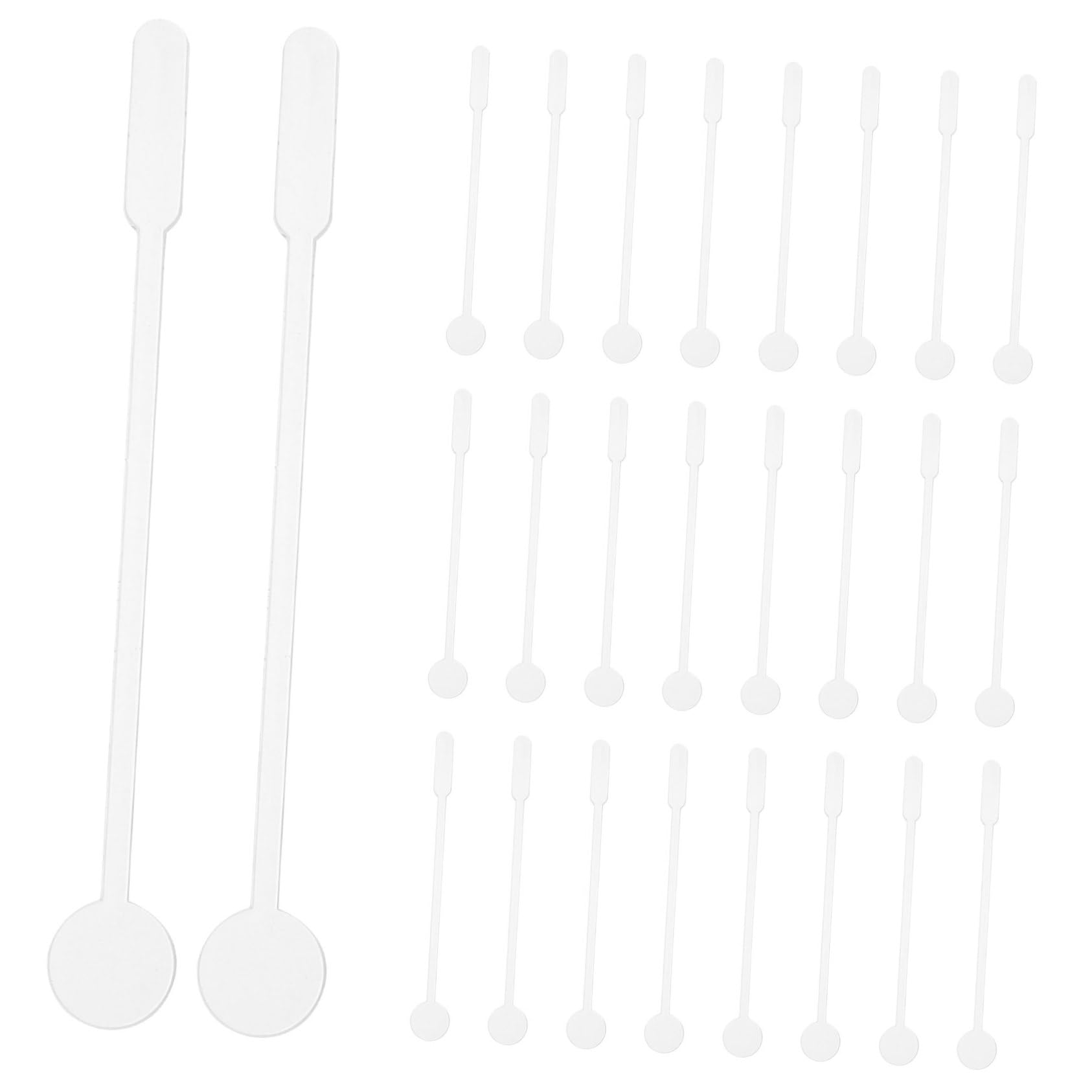 Cabilock Stirrer Spoon Set 100pcs Sticks Miniature Spoons Stirrers for Cocktails Tea Party Mixers Plastic Stir Stick